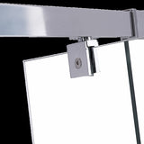 Adjustable Semi Frameless Shower Screen x 195cm Australian Safety Glass V63-828731