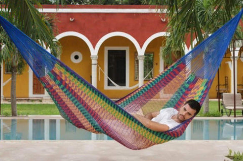 Outdoor undercover cotton Mayan Legacy hammock King size Mexicana V97-TKMEXICANA