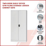 Two-Door Shelf Office Gym Filing Storage Locker Cabinet Safe V63-759835