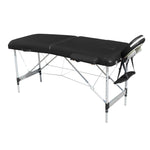 YES4HOMES 2 Fold Portable Aluminium Massage Table Massage Bed Beauty Therapy Black V278-ALUM-FOLD2-60F-BK