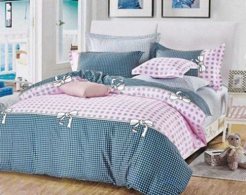 Pink Dots Super King Size Bed Quilt/Duvet Duvet Cover Set V493-MSK-419