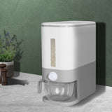 TOQUE Cereal Dispenser Auto Grain Case Storage Box Food Rice Container 12L Grey AB0403-GY