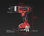 BAUMR-AG 20V Cordless Power Drill Kit Lithium Battery Hammer Drilling with Bag V219-TOLCLSBMRADR3