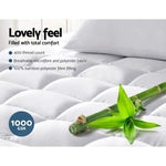 Giselle Bedding Mattress Topper Pillowtop Bamboo King Single TOPPER-BAM-KS