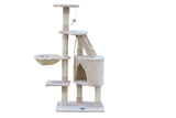 YES4PETS 120 cm Multi level Cat Kitten Scratching Post Tree-Beige V278-CT120-BEIGE