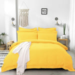 Tailored 1000TC Ultra Soft King Size Yellow Duvet Quilt Cover Set V493-K-21