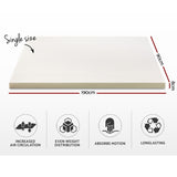 Giselle Bedding Memory Foam Mattress Topper 8cm Single MATTRESS-TOP-8-S