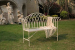 White Lavinia Iron Outdoor Bench V231-MIB-71