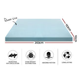 Giselle Bedding Memory Foam Mattress Topper Cool Gel 10cm Queen MATTRESS-TOP-C-GEL-10-Q