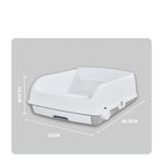 YES4PETS Large Cat Litter Tray Box Kitty Toilet with Rack Scoop Drawer-Style Cleaning Box White V278-AT1003-WHITE