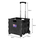 Foldable Shopping Cart Trolley Pack & Roll Folding Grocery Basket Crate Portable HO0314
