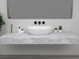 Low Sided Oval Shaped Basin Cast stone - Solid Surface Basin 600mm V567-PS-2230