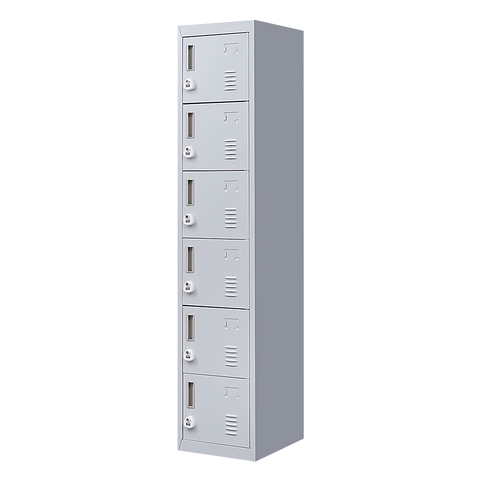 6-Door Locker for Office Gym Shed School Home Storage V63-832701