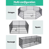 i.Pet 2x24" 8 Panel Dog Playpen Pet Fence Exercise Cage Enclosure Play Pen PET-DOGPLAYPEN-24X2