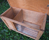 YES4PETS Single Wooden Pet Rabbit Hutch Guinea Pig Cage with Slide out Tray V278-RH040