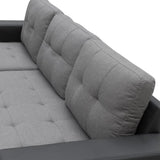 Sarantino 3-Seater Corner Sofa Bed Storage Lounge Chaise Couch Grey SOFA-8175-LNN-LGY