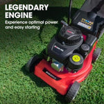 Baumr-AG 139cc Lawn Mower 4-Stroke 16 Inch Petrol Lawnmower Hand Push Engine 35L Catcher V219-MOWPSHBMRB16E