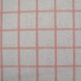 Cotton Grid Checks Oblong Table Cloth Coral 130 x 180cm V442-BZO-TABLEC-GRIDCHECKS180-CORAL-RE
