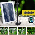 Gardeon Solar Pond Pump Submersible Water Fountain with Battery LED Lights 4.4FT FOUNT-POND-B-DX36