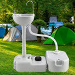 Weisshorn Camping Basin Portable Hand Wash Sink Stand 43L Capacity CAMP-STAND-43L-GREY