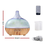 Devanti Aroma Diffuser Aromatherapy 3D Glass 400ml DIFF-G5-LW