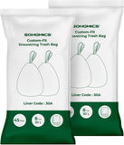 SONGMICS 2-Roll Drawstring Trash Bags Bundle,Suitable for SONGMICS Dual 2 x 30L Rubbish Bin V384-KRB30A02