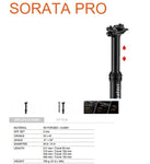 Satori Sorata Pro Internal Cable 30.9 Diameter 100mm Travel Mountain Bike Dropper V382-INT100MM30.9DROPPER