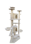 YES4PETS 200 cm Cat Scratching Post Tree Scratcher Corner Tower Furniture- Beige V278-CT200-BEIGE