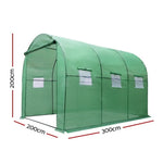 Greenfingers Greenhouse 3x2x2M Walk in Green House Tunnel Plant Garden Shed Dome GH-WALK-30X20-GR