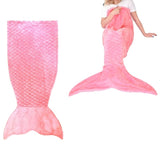 Mermaid Tail Pink Soft Blanket Throw V442-IDC-THROW-MERMAIDTAIL-PINK-RE