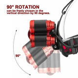 LED Headlamp Rechargeable 350000LM Headlight T6 Head Torch Lamp Fishing Camping V201-W12881989