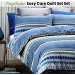 Belmondo Angelique Easy Care Quilt Cover Set King V442-CAP-QUILTCS-ANGELIQUE-BLUE-KI