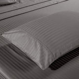 KENSINGTON 1200TC COTTON SHEET SET IN STRIPE-KING - CHARCOAL ABM-202143