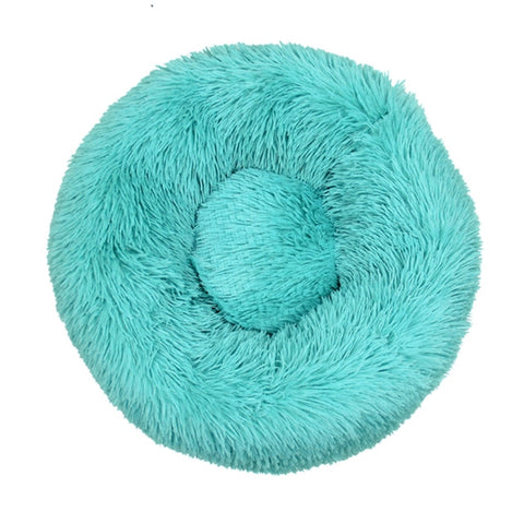 Pet Dog Bed Warm Plush Round Comfortable Nest Comfy Sleeping kennel Green M 70cm V360-PTDB0000-VG-M