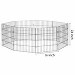 Large Pet Playpen - Dog Cat Foldable Metal Indoor Outdoor Fence - Puppy Kitten V238-SUPDZ-32920326340688