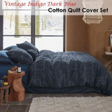 PIP Studio Vintage Indigo Dark Blue Cotton Quilt Cover Set King V442-HIN-QUILTCS-VINTAGEINDIGO-DARKBLUE-KI