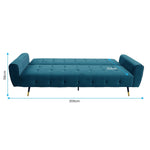 Ava Tufted Velvet Sofa Bed by Sarantino - Green SOFA-6001-VEL-GN