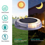 Solar Deck Lights in Warm White- 4 in One Pack V341-SSGL-18A-WW