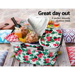 Alfresco Picnic Basket Folding Bag Hamper Insulated Food Cover Storage PICNIC-BAG-COVER-WHFR