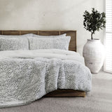 Ardor Faux Fur Silver 3 Piece Comforter Set Single/Double V442-INT-COMFORTER-FAUXFUR-SILVER-SB
