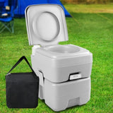 Weisshorn 20L Portable Camping Toilet Outdoor Flush Potty Boating With Bag CAMP-TOILET-20L-T-FC