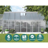 Greenfingers Greenhouse 4.2x2.5x1.95M Aluminium Polycarbonate Green House Garden Shed GH-ALU-C-422X250-AB