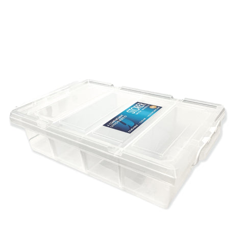 Under Bed 4 Compartment Storer with Wheels 19L Container Tub Storage Unit V238-SUPDZ-39671798136912