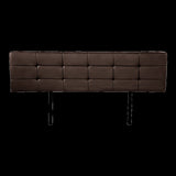 PU Leather King Bed Deluxe Headboard Bedhead - Brown V63-768285