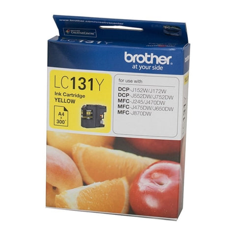 Brother LC-131Y Yellow Ink Cartridge - to suit V177-D-B131Y