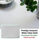 Invitation Prestige Jacquard White Table Cloth 160 x 220 cm V442-GNA-TABLEC-PRESTIGE220CM-WHITE-RE