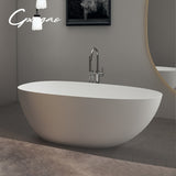 Medium Size Egg Shaped Cast stone - Solid Surface Bath 1600mm length V567-PS-8802A-1600