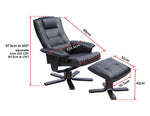 PU Leather Massage Chair Recliner Ottoman Lounge Remote V63-771935