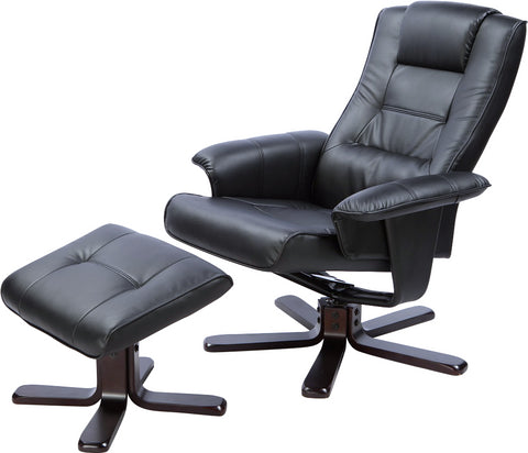 PU Leather Massage Chair Recliner Ottoman Lounge Remote V63-771935