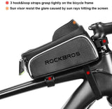 Top Tube Bike Bag With Phone Case Holder Plastic Cover for MTB Mountain Road Commuter Ebike Tourer V382-TOPTUBEBAGRB